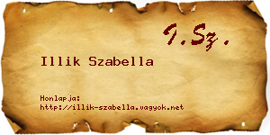 Illik Szabella névjegykártya